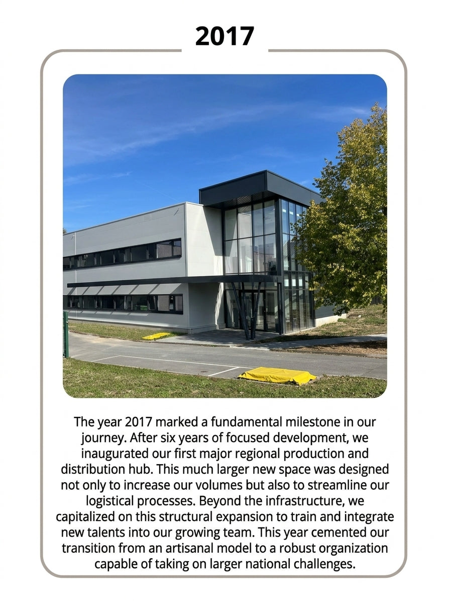 Contemporary industrial building for furniture production and distribution, large-scale manufacturing and logistics hub